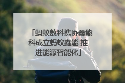 蚂蚁数科携协鑫能科成立蚂蚁鑫能 推进能源智能化